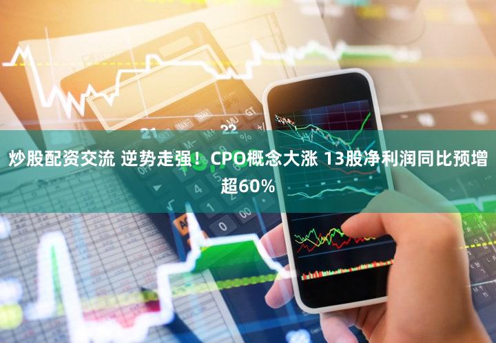 炒股配资交流 逆势走强!CPO概念大涨 13股净利润同比预增超60%