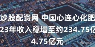 炒股配资网 中国心连心化肥2023年收入稳增至约234.75亿元